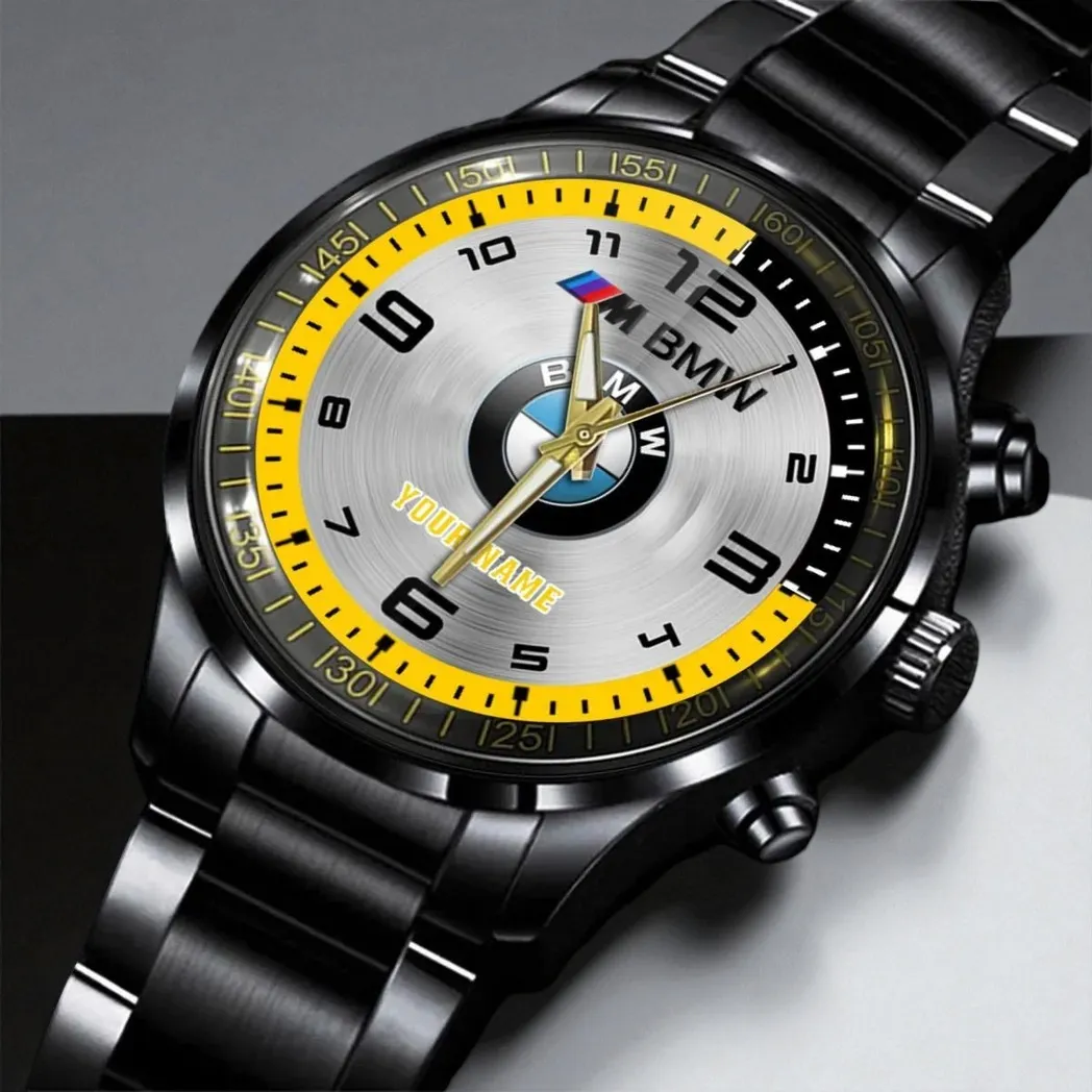 Sports Car Stainless Steel Watch, Wristwatch Built for Fans DCAR478 - Black