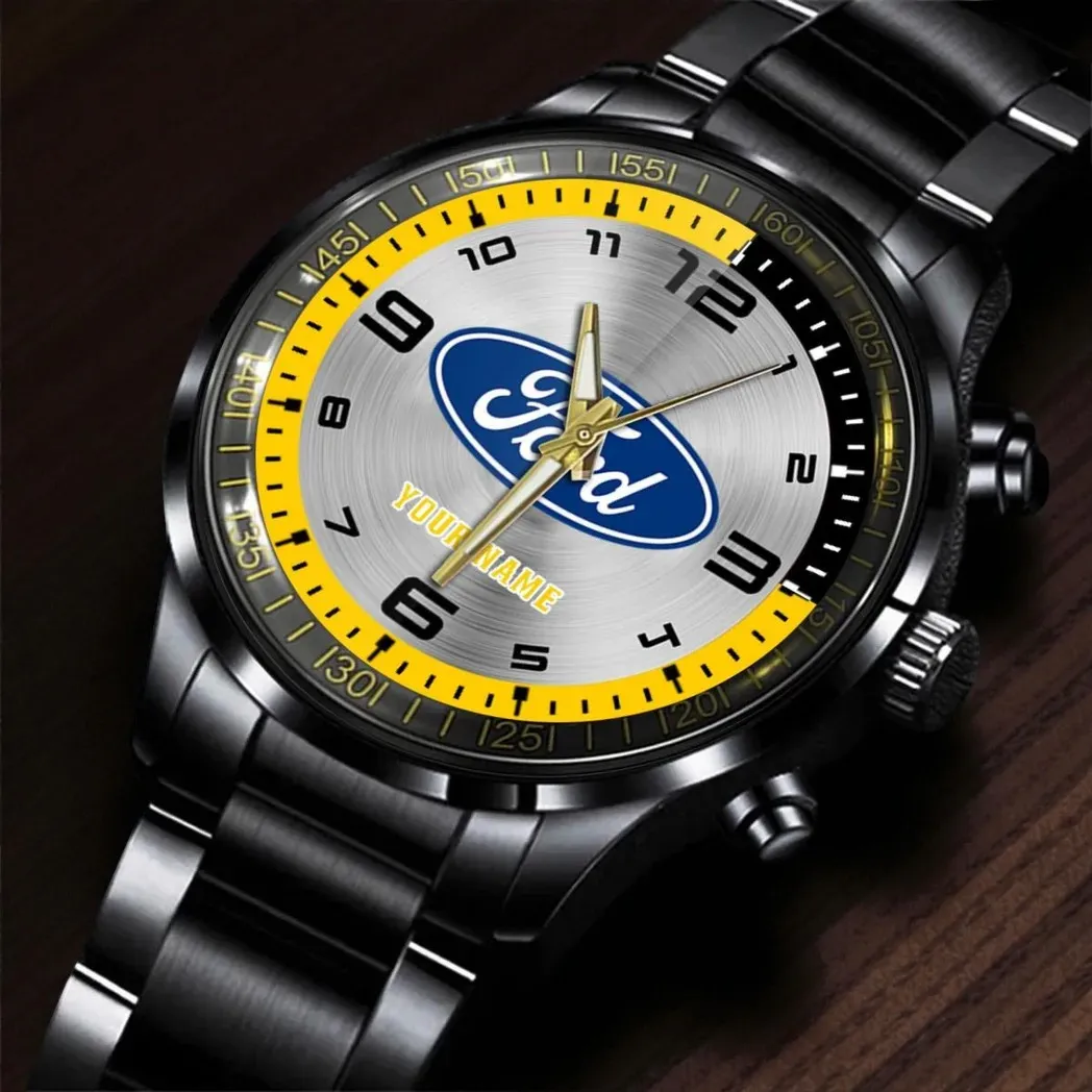 Vintage Ride Stainless Steel Watch, Sport Fan Timepiece Performance DCAR478 - Black