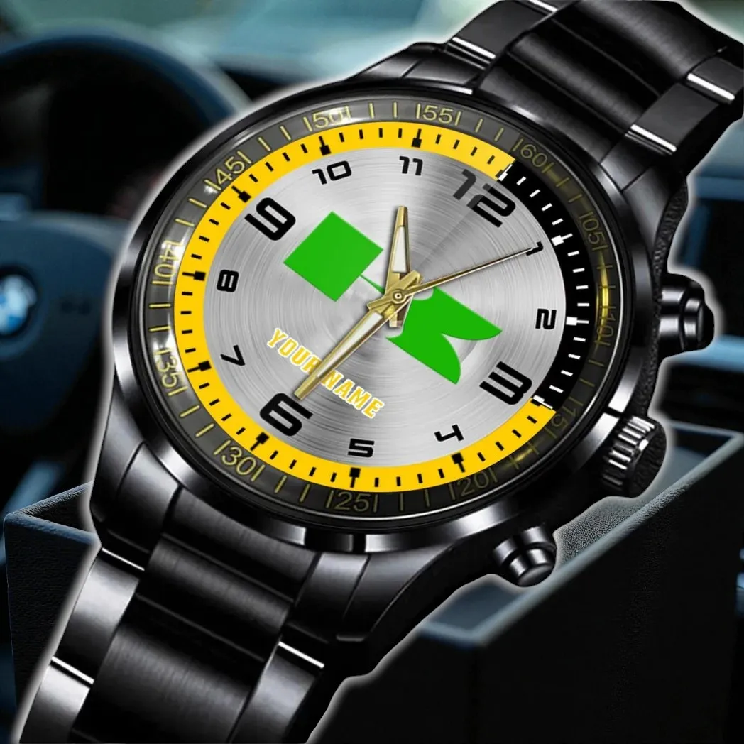 Adventure Motorcycle Stainless Steel Watch, Fan-Focused Precision Timepiece DCAR478 - Black