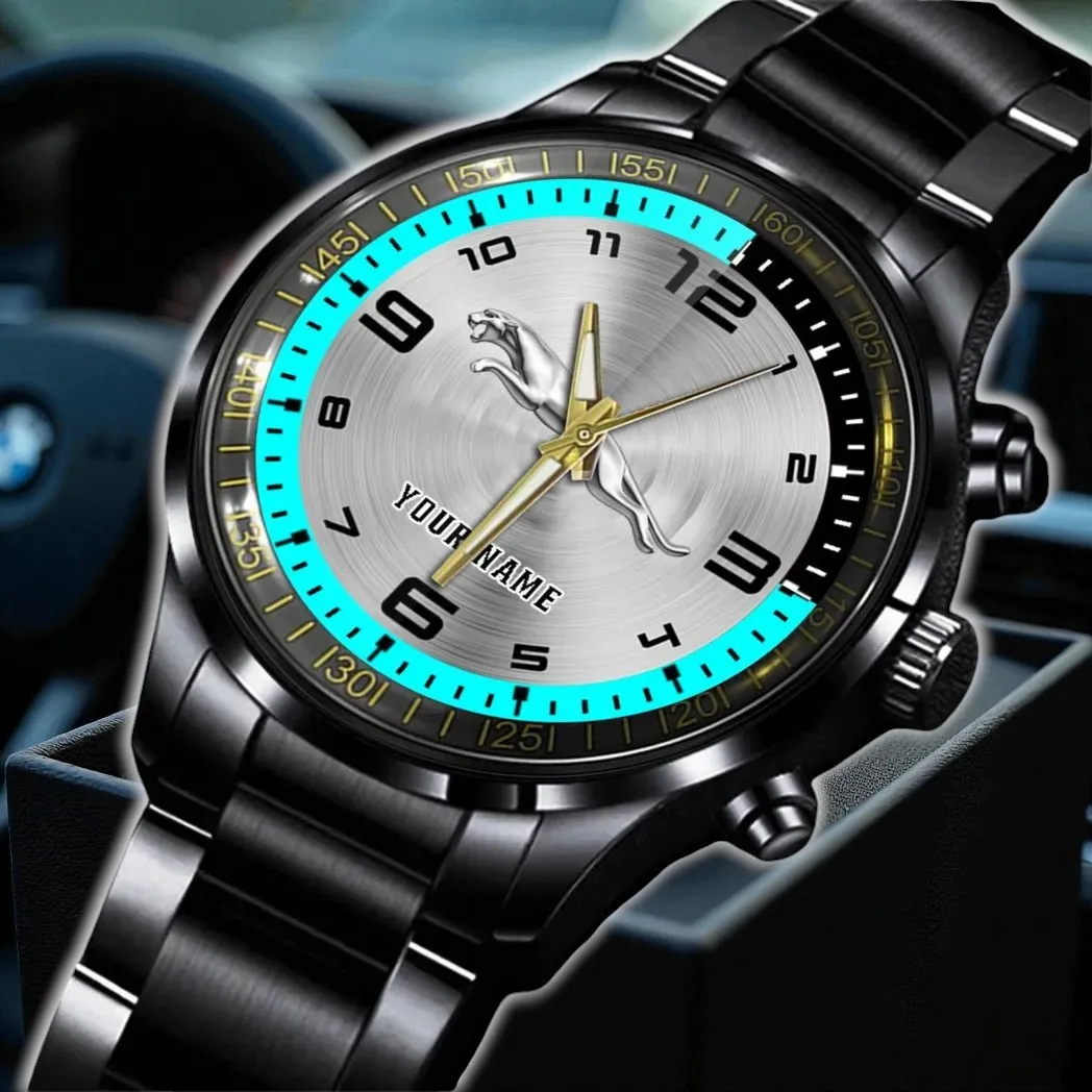 Rugged Terrain Auto Stainless Steel Watch, Sport Fan Timepiece Performance DCAR478 - Cyan