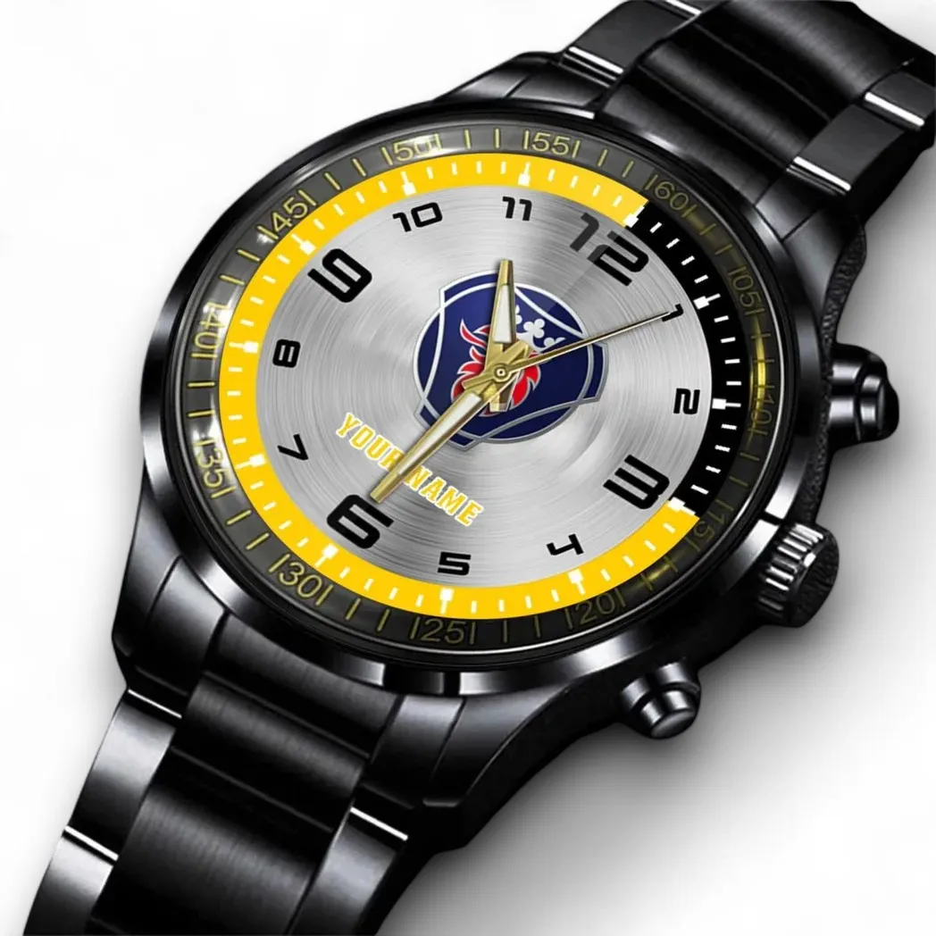 Cargo Hauler Stainless Steel Watch, Sport-Inspired Wristwatch Style DCAR478 - Black