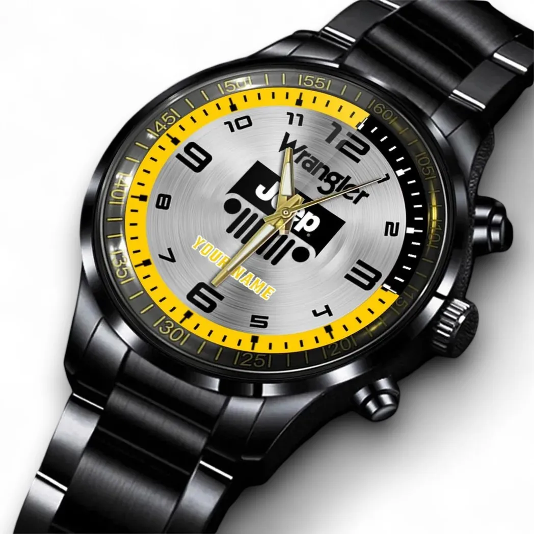 Sport Luxury Auto Stainless Steel Watch, Timeless Sport Fan Accessory DCAR478 - Black