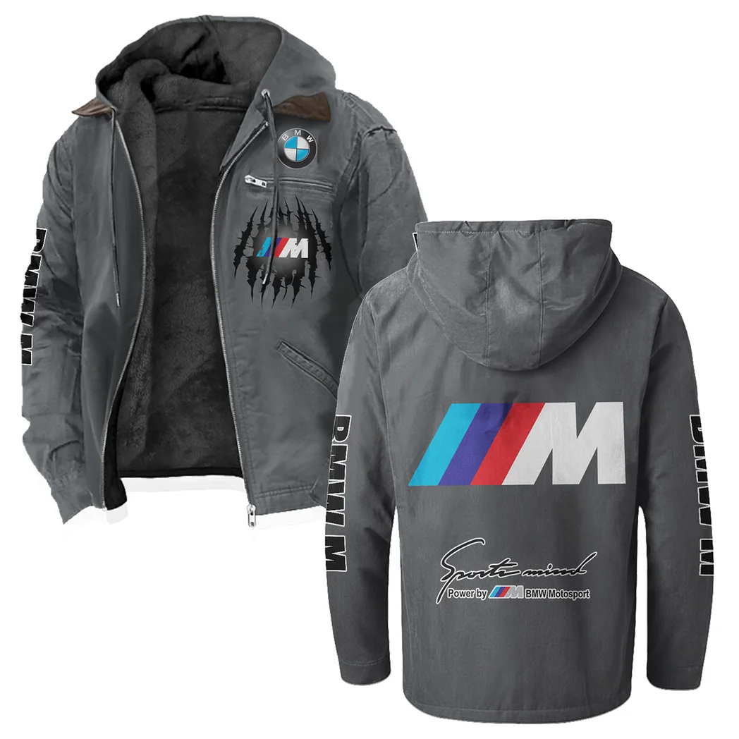 Racing Car Flannel Hoodie, Streetwear Flannel for Drivers HVN1328BM - Gray