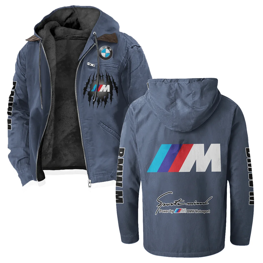 Racing Car Flannel Hoodie, Streetwear Flannel for Drivers HVN1328BM - Navy Blue