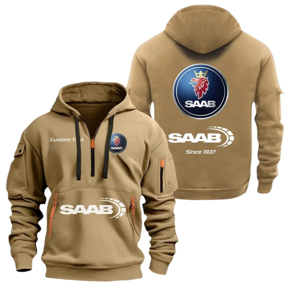 Adventure SUV Hoodie Half Zipper, Everyday Fan Hoodie CAR052 -Khaki