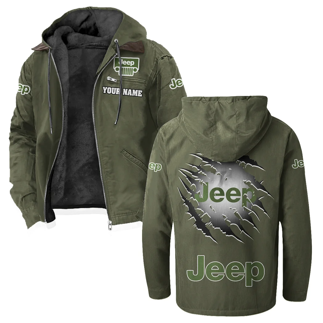 Adventure Utility Vehicle Flannel Hoodie, Ride-Ready Hooded Style HVN1327JE - Green