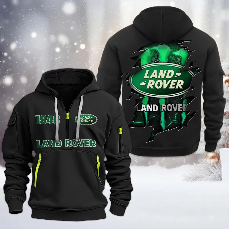 Adventure Vehicle Hoodie Half Zipper, All-Season Fan Half-Zip Hoodie CAR198 - Black