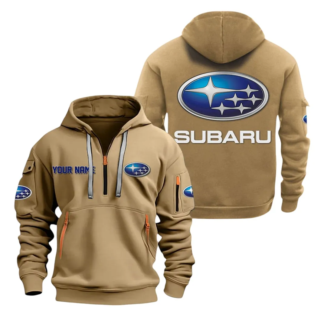 Adventure Wagon Hoodie Half Zipper, True Supporter Half-Zip Hoodie CAR200 - Khaki