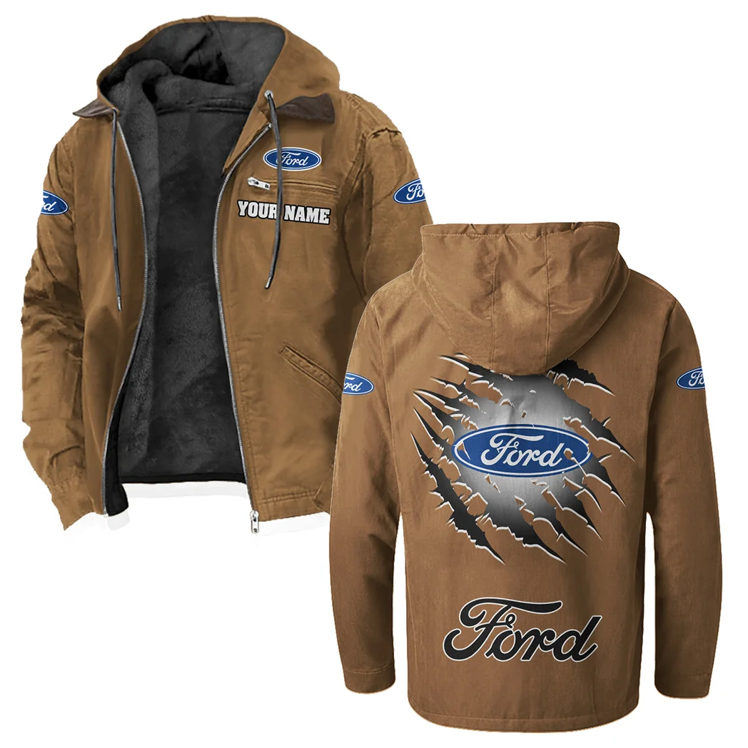 American Classic Flannel Hoodie, Custom Garage Hoodie HVN1327FO - Camel