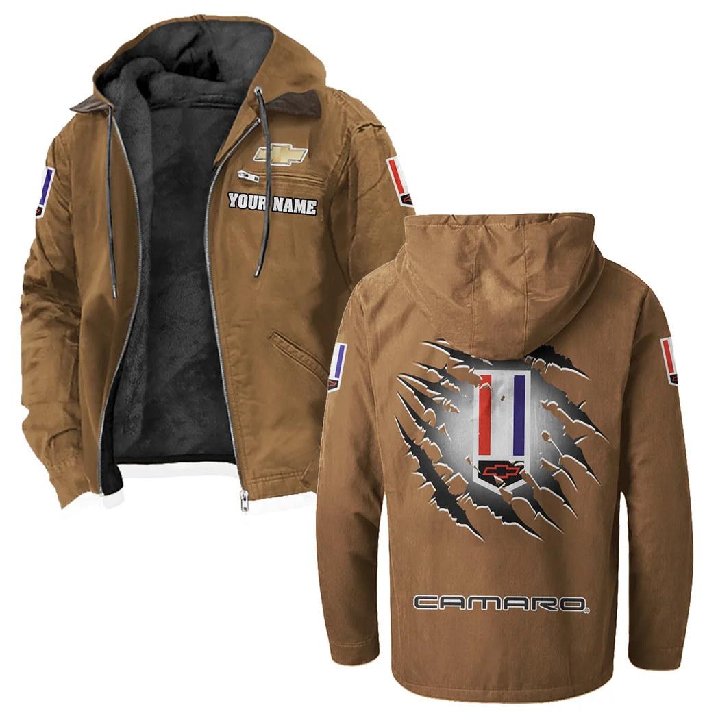 American Pony Car Flannel Hoodie, Everyday Driver Hoodie HVN1327CH - Camel