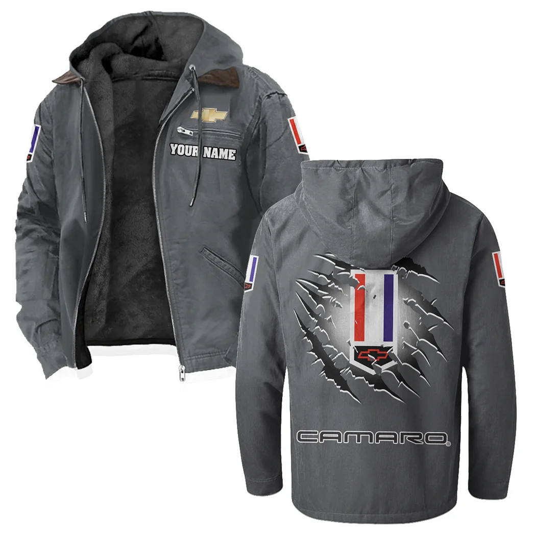 American Pony Car Flannel Hoodie, Everyday Driver Hoodie HVN1327CH - Gray