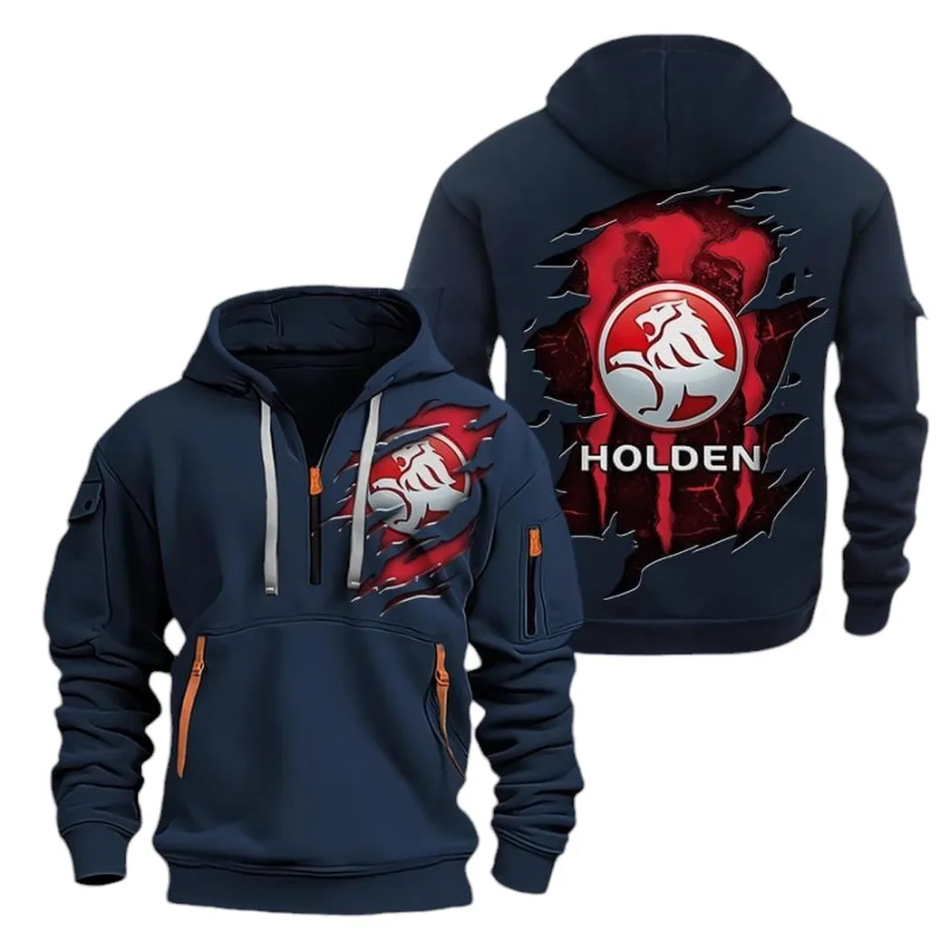 Australian Car Hoodie Half Zipper, Active Spirit Hoodie CAR021 -Navy