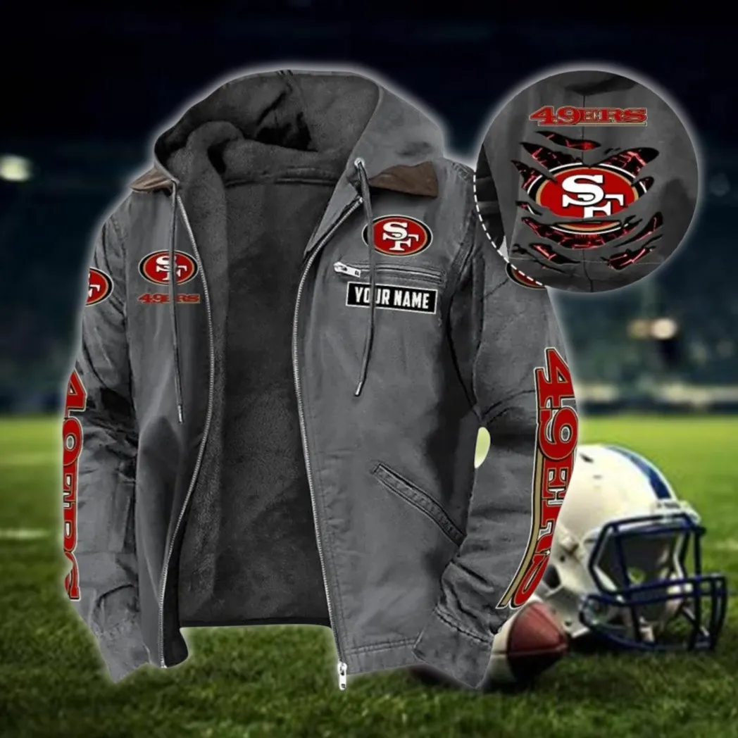 Bay Side Loyalists Hooded And Flannel Hoodie, Street Style Sport Hoodie NFL135 - Gray