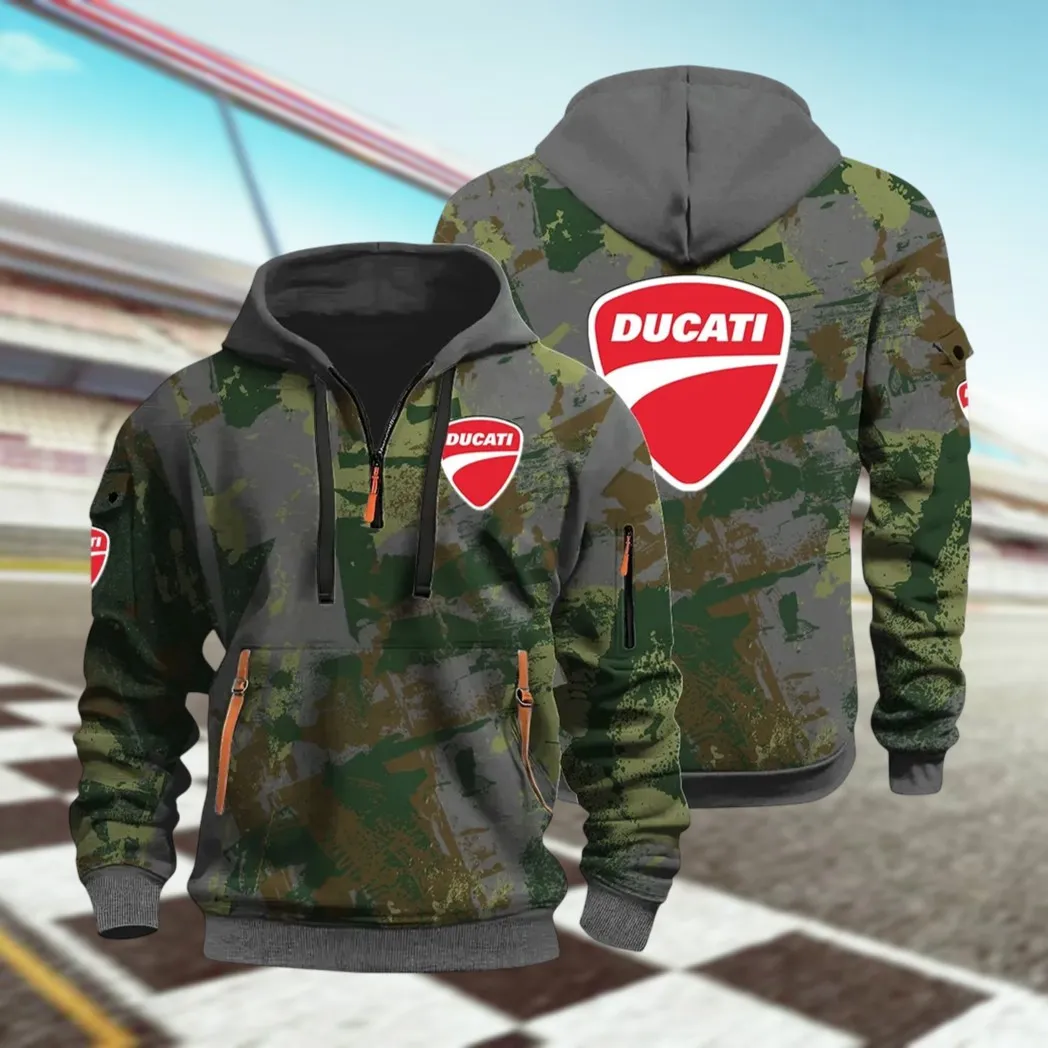 Velocity Beast Hoodie Half Zip 3D Print, Urban Style & Relaxed Fit Hoodie CAR514 - Dark Gray