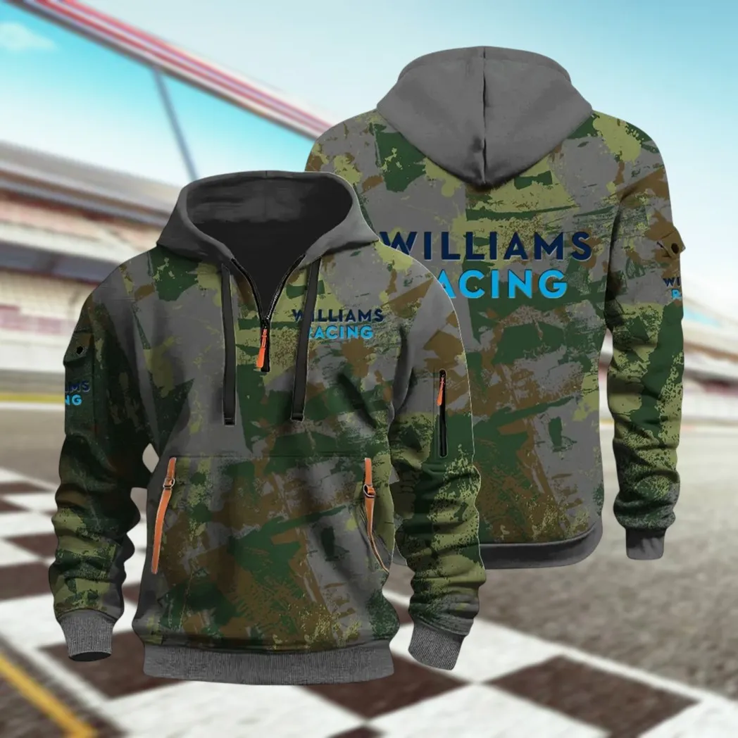 Racing Vibe Hoodie Half Zip 3D Print, Adventure-Ready Comfortable Hoodie CAR514 - Dark Gray