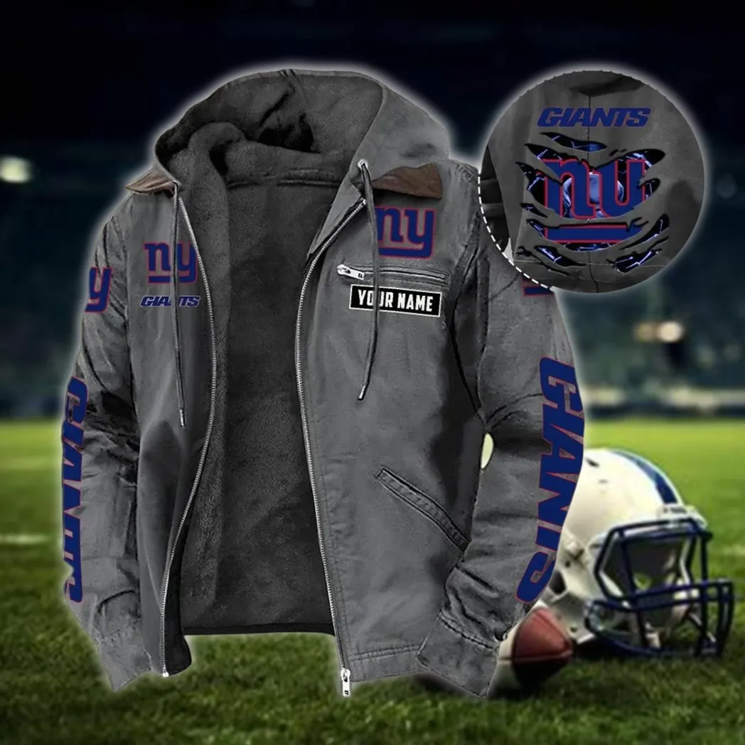 Big Apple Squad Hooded And Flannel Hoodie, Classic Flannel Sport Hoodie NFL135 - Gray