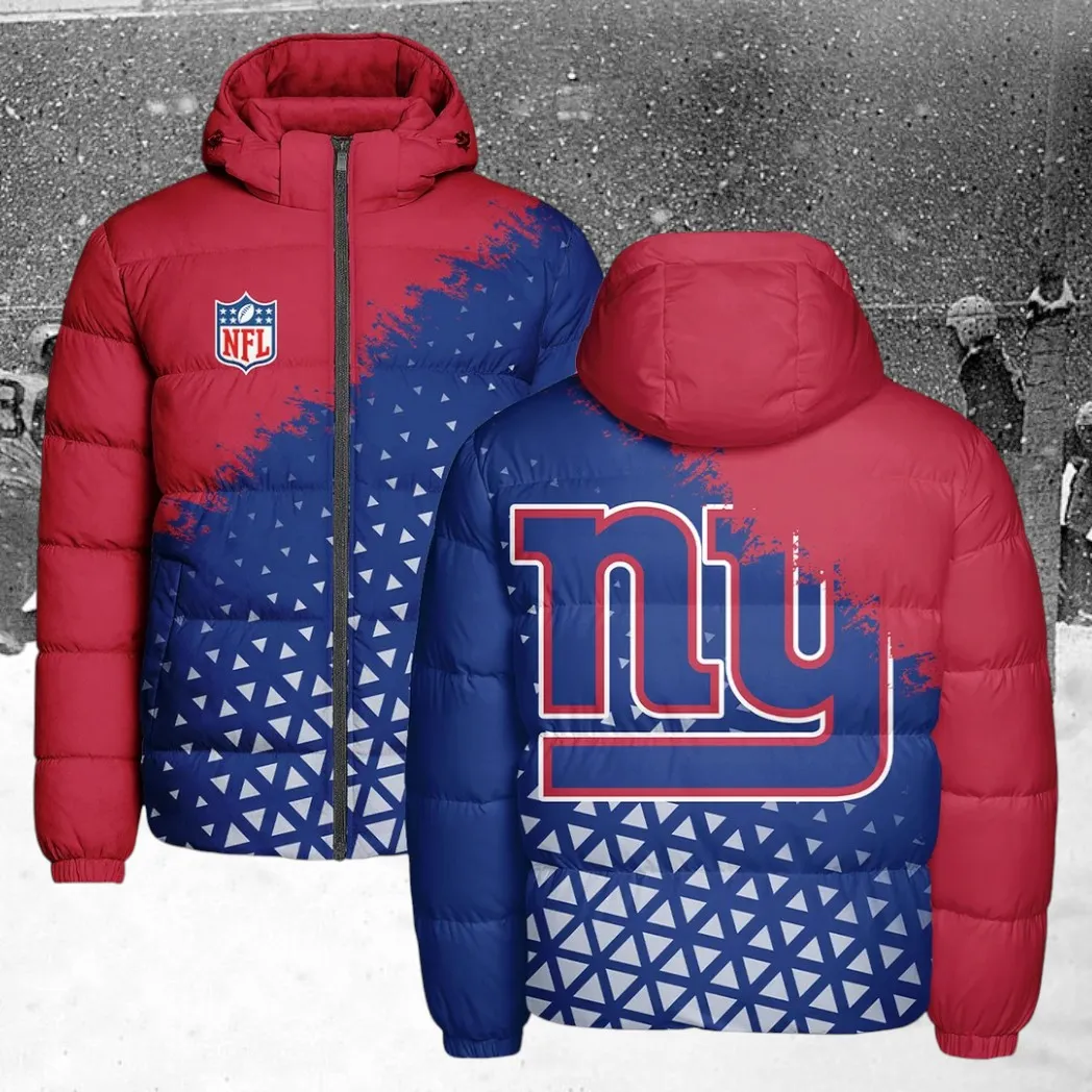 Blue Pride Hooded Cotton Jacket, Retro Heritage Puffer Jacket HVN1270NG