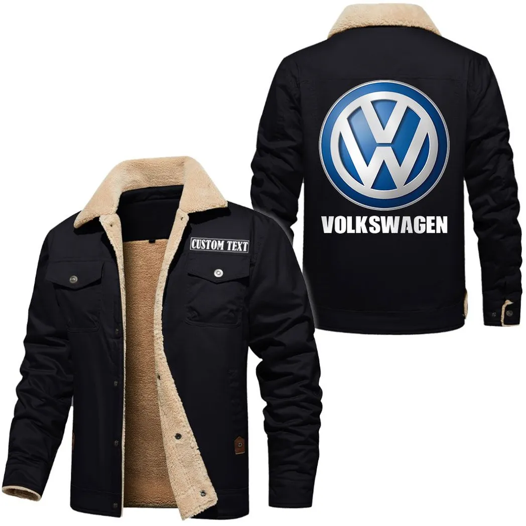 Bold Motion Jacket Fur Collar Fleece, Motor-Inspired Fleece Outerwear CAR566112825240-Black