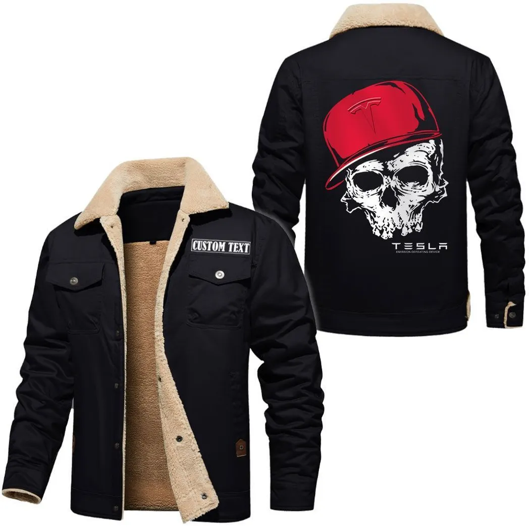 Bold Spirit Jacket Fur Collar Fleece, Casual Automotive Fur Fleece CAR566112825495-Black