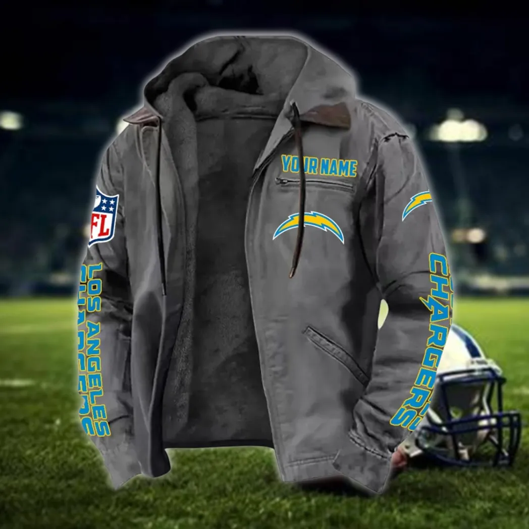 Bolt Crew Hooded Flannel Hoodie, Street Style Sport Hoodie NFL168101525012 - Gray