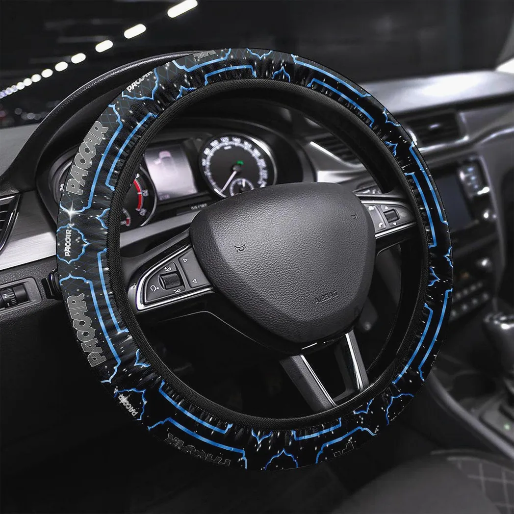 Commercial Lorry Steering Wheel Cover 3D Print, Driver's Essential Steering Cover CAR146 - Blue