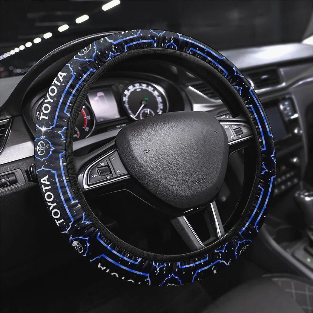 Commuter Car Steering Wheel Cover 3D Print, Classic Car Style Wheel Cover CAR146 - Blue