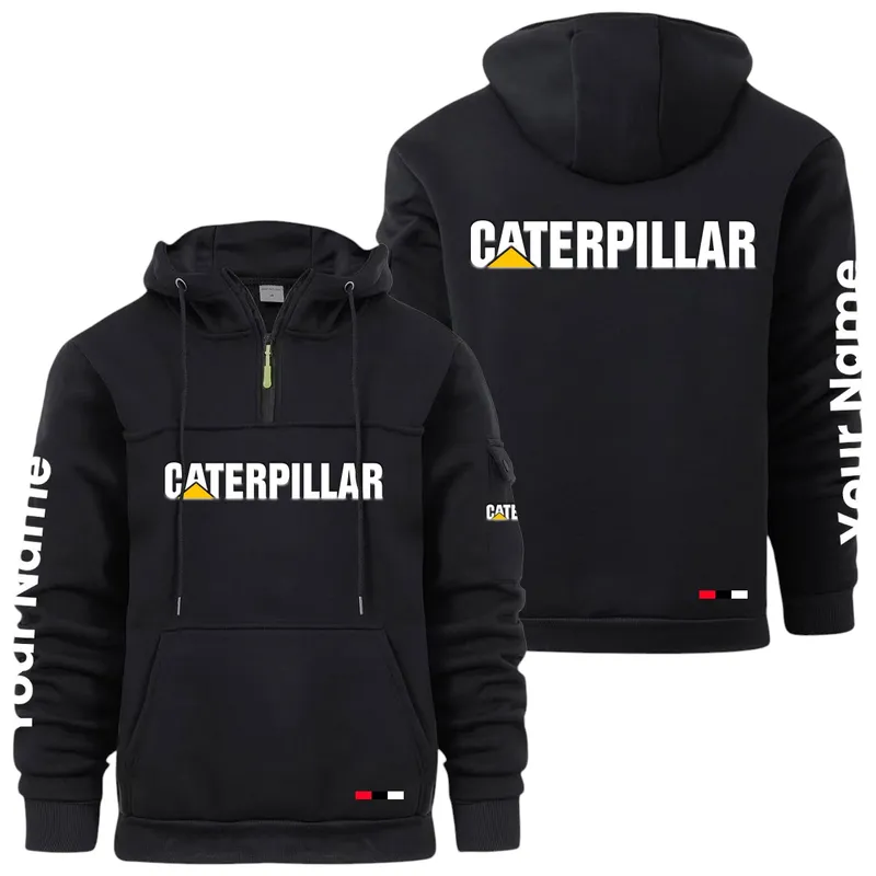 Construction Equipment Large Pocket Hoodie, Car Enthusiast Everyday Hoodie CAR514 - Black - Image 2