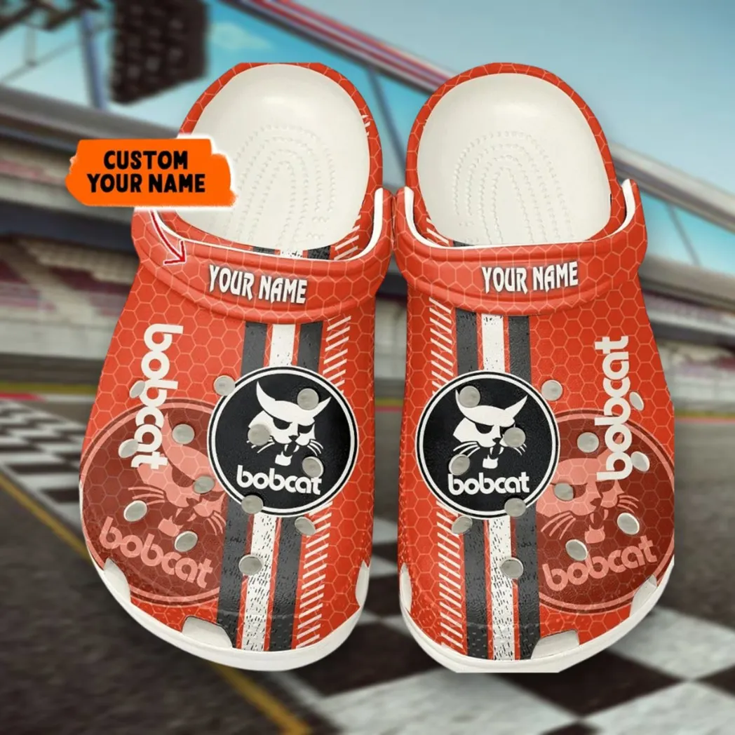 Custom Compact Track Loader Inspired Clog All Over Print, Comfortable Slip-On Footwear for Auto Fans CAR820 - White