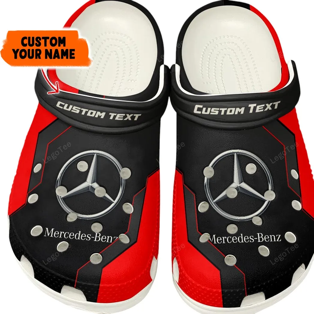 Custom Prestige Sedan Inspired Clog All Over Print, Comfortable Slip-On Footwear for Auto Fans CAR140 - Red - Image 2