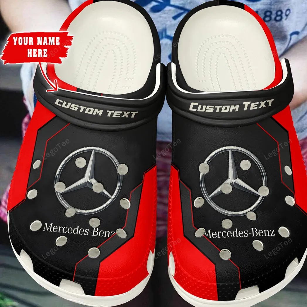 Custom Prestige Sedan Inspired Clog All Over Print, Comfortable Slip-On Footwear for Auto Fans CAR140 - Red - Image 3