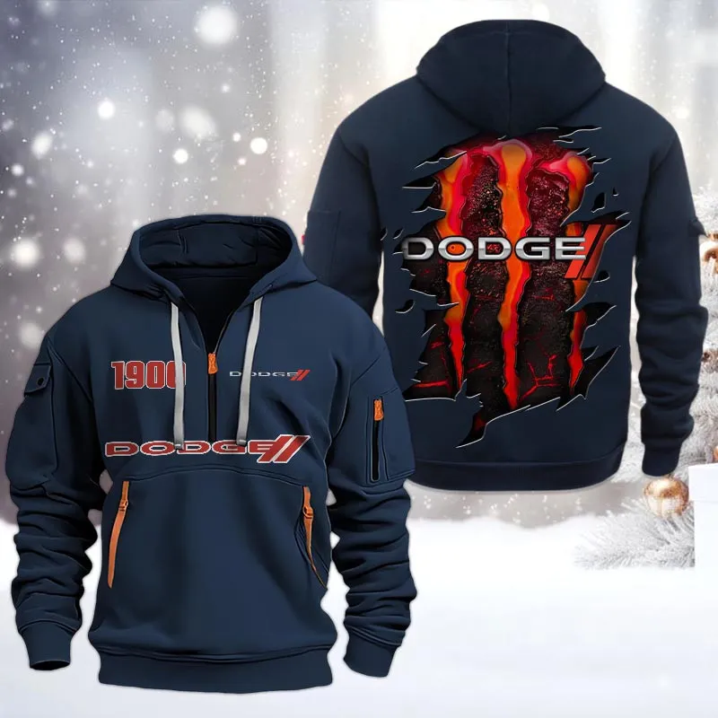 Drag Racing Vehicle Hoodie Half Zipper, True Fan Hoodie CAR198 - Navy
