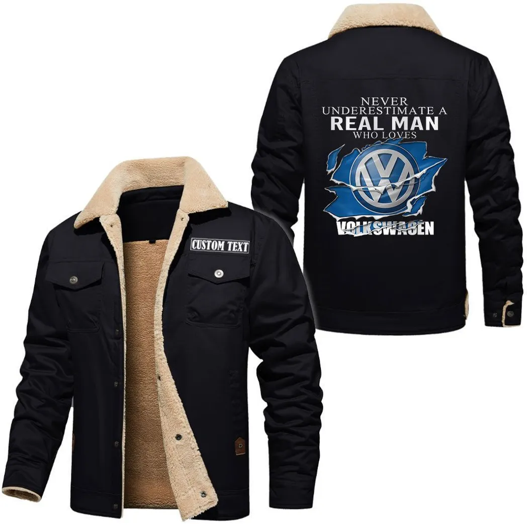 Durable Fit Jacket Fur Collar Fleece, Bold Automotive Fleece Jacket CAR566112825639-Black