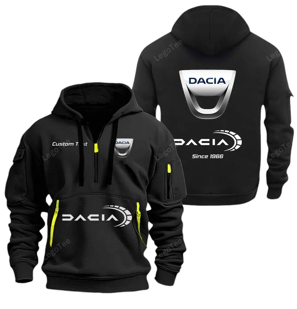Dynatech Vehicles Hoodie Half Zipper, True Supporter Half-Zip Hoodie CAR052 -Black