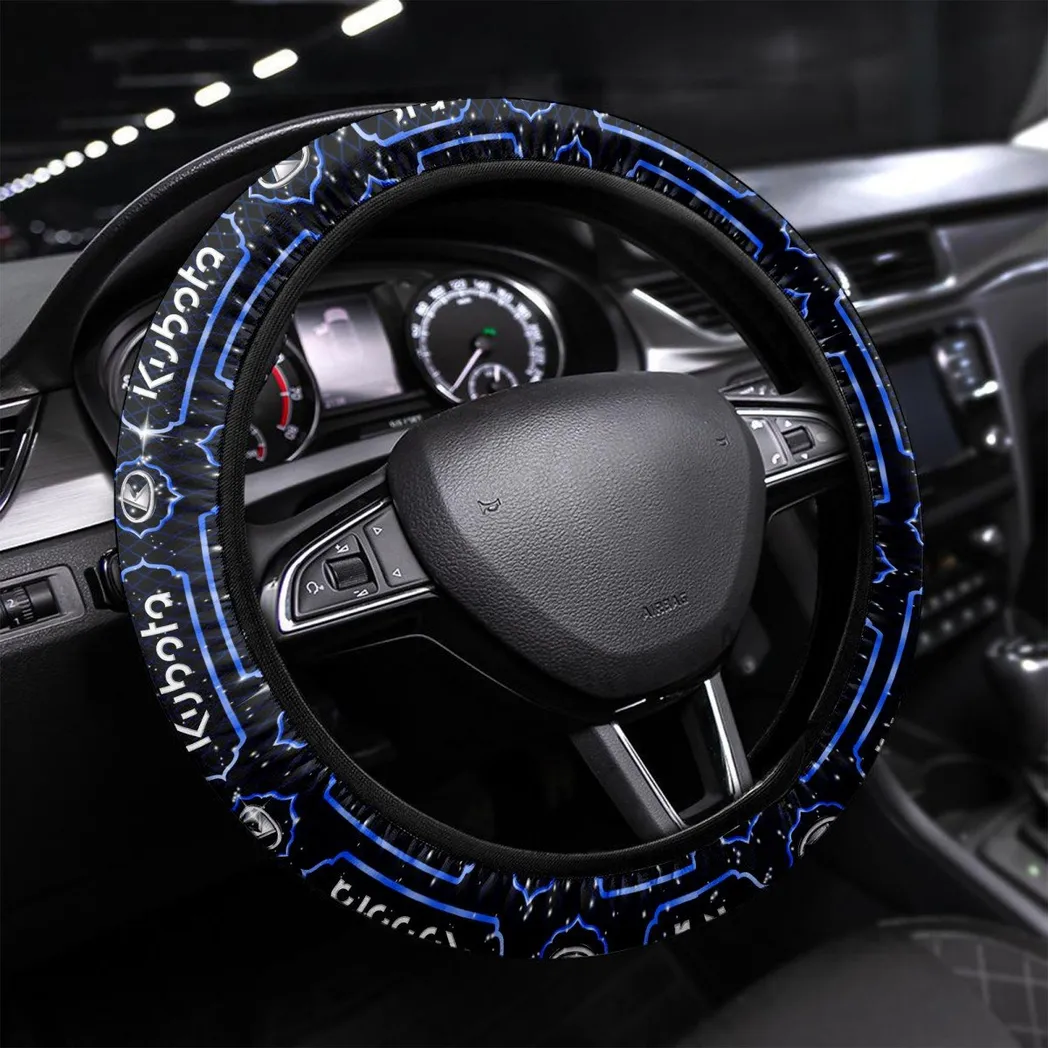 Efficient Farm Tractor Steering Wheel Cover 3D Print, Driver's Everyday Comfort Cover CAR550 - Blue