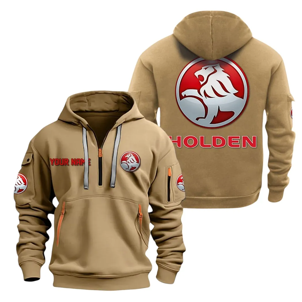 Everyday Auto Hoodie Half Zipper, Active Supporter Half-Zip Hoodie CAR200 - Khaki