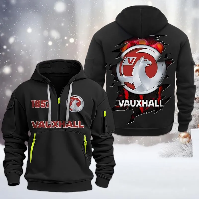 Everyday Auto Hoodie Half Zipper, Sport Spirit Hoodie CAR198 - Black