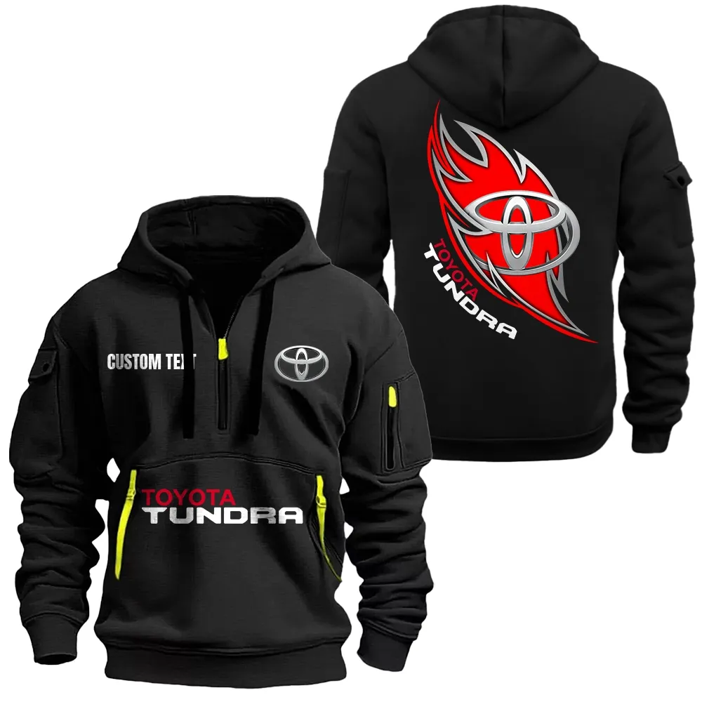 Everyday Drive Hoodie Half Zipper, Lifestyle Fan Half-Zip Hoodie CAR170 - Black