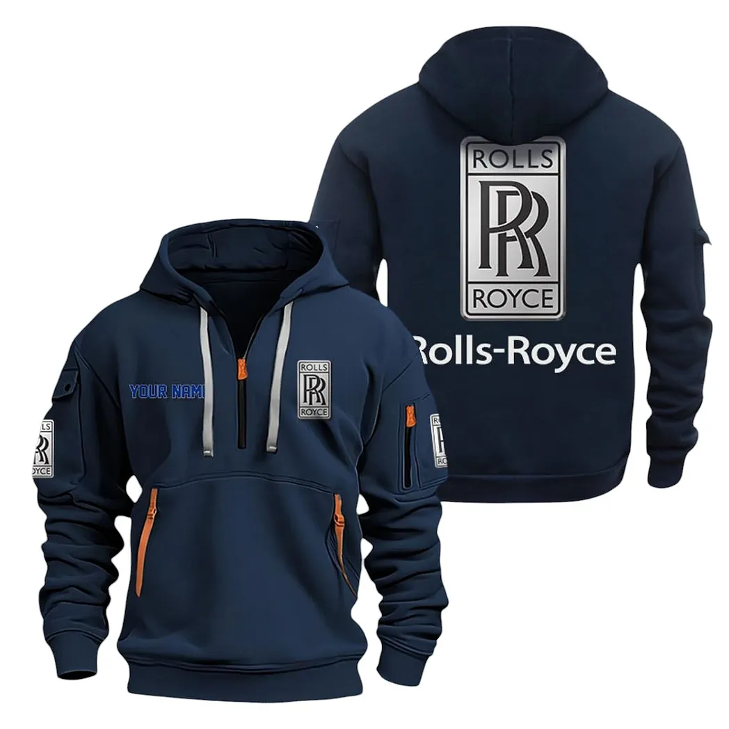 Executive Luxury Hoodie Half Zipper, Game Time Hoodie CAR200 - Navy
