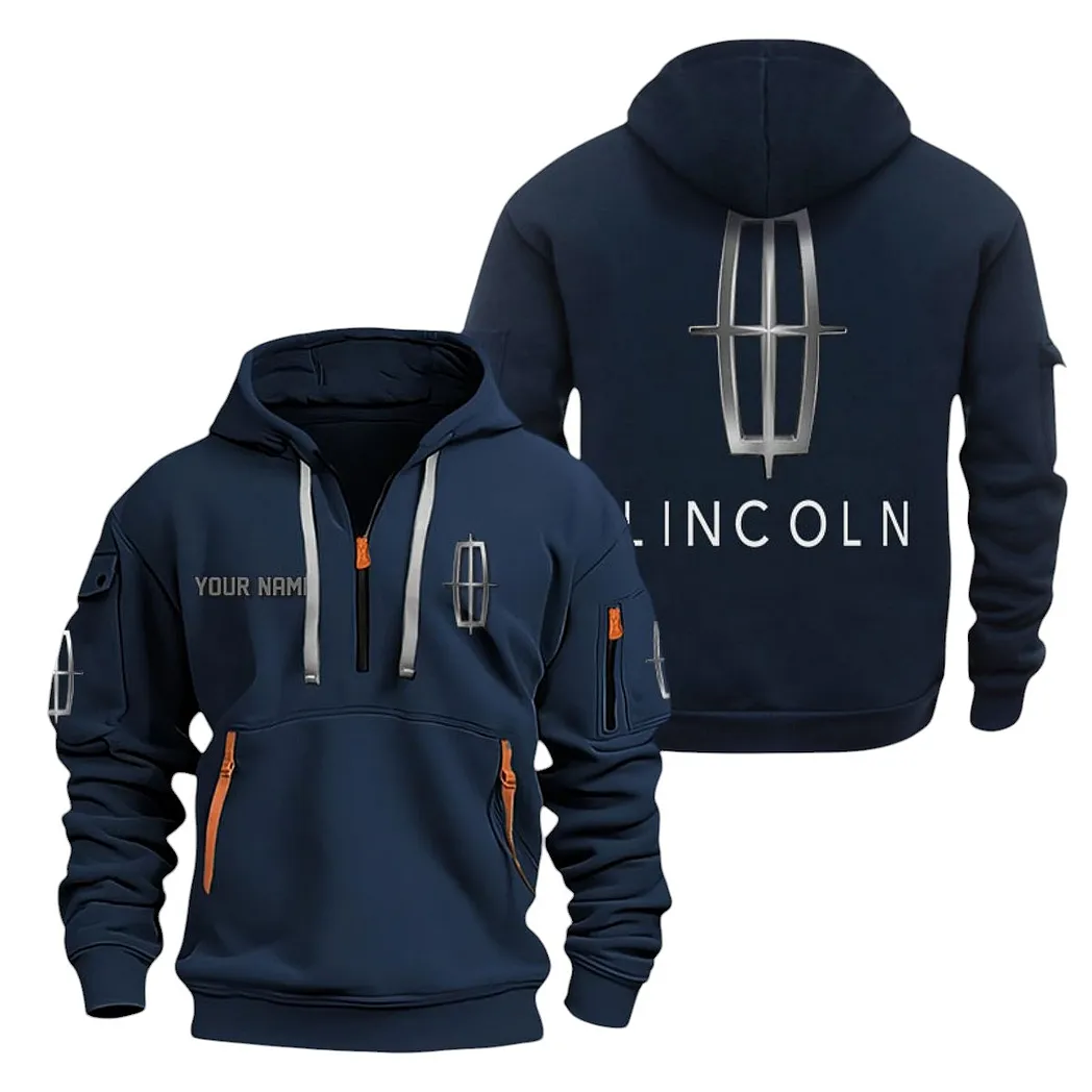Full-Size Sedan Hoodie Half Zipper, Game Time Hoodie CAR200 - Navy
