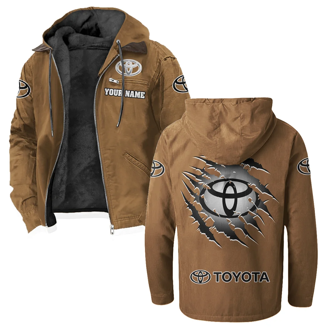 Global Auto Flannel Hoodie, Classic Garage Hoodie HVN1327TO - Camel