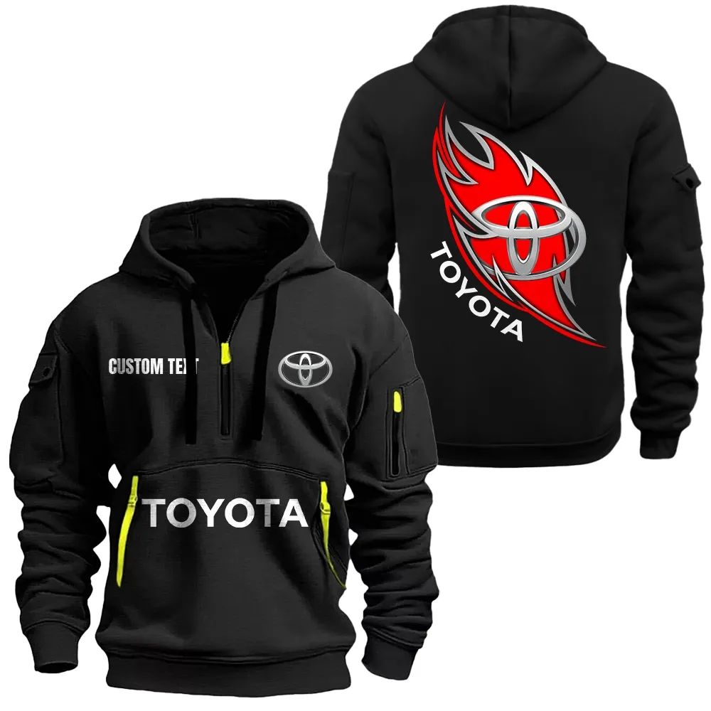 Global Drive Hoodie Half Zipper, Game Day Half-Zip Hoodie CAR170 - Black