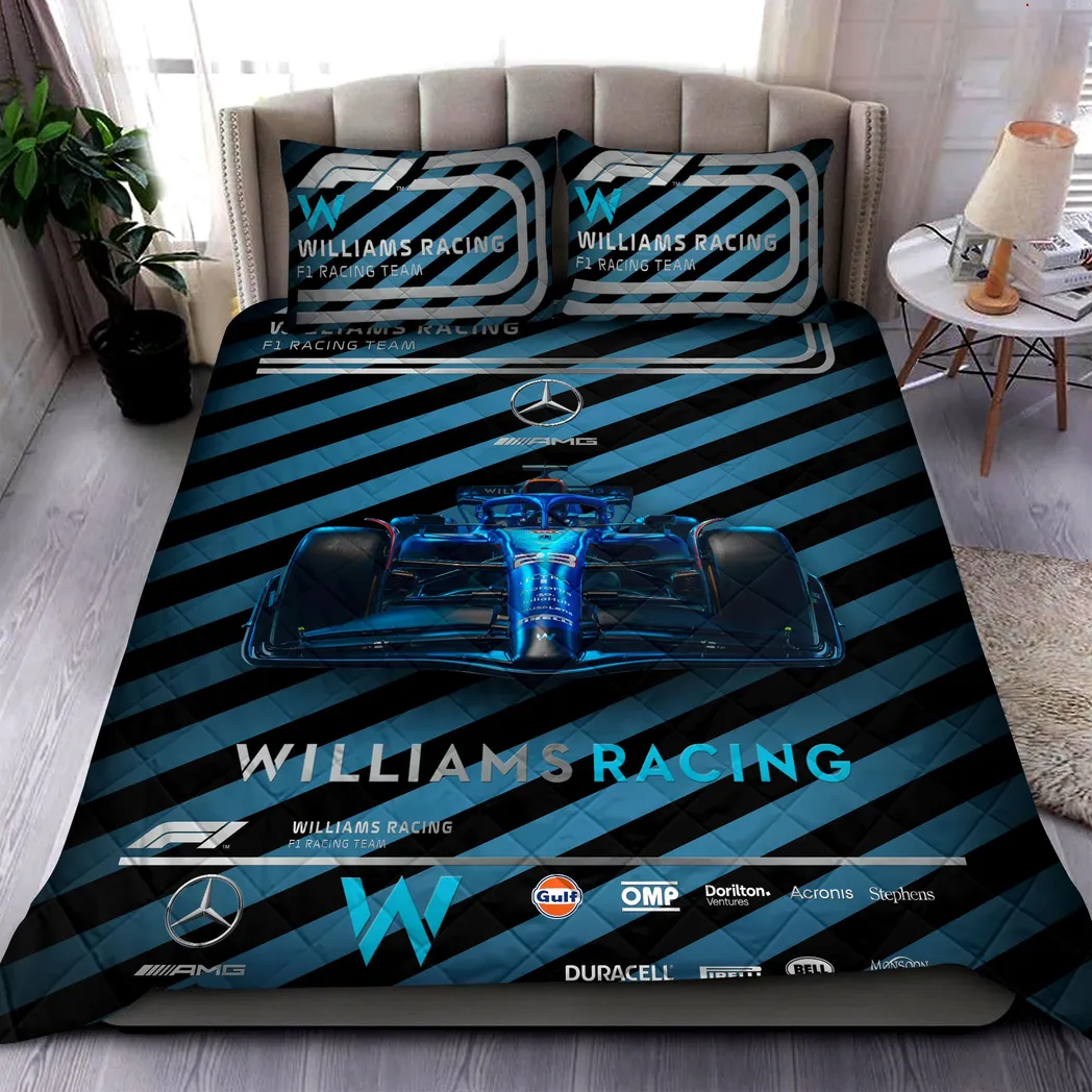 Grand Prix Team Car Bedding Set, Garage Spirit Quilt for Drivers CAR419