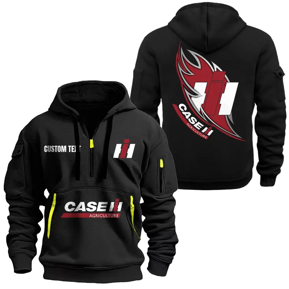 Harvest Vehicle Hoodie Half Zipper, Everyday Comfort Half-Zip Hoodie CAR170 - Black