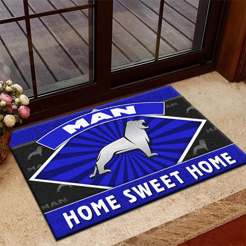 Heavy-Duty Truck Doormat, All Over Print Doormat For Car Lovers CAR303 - Blue