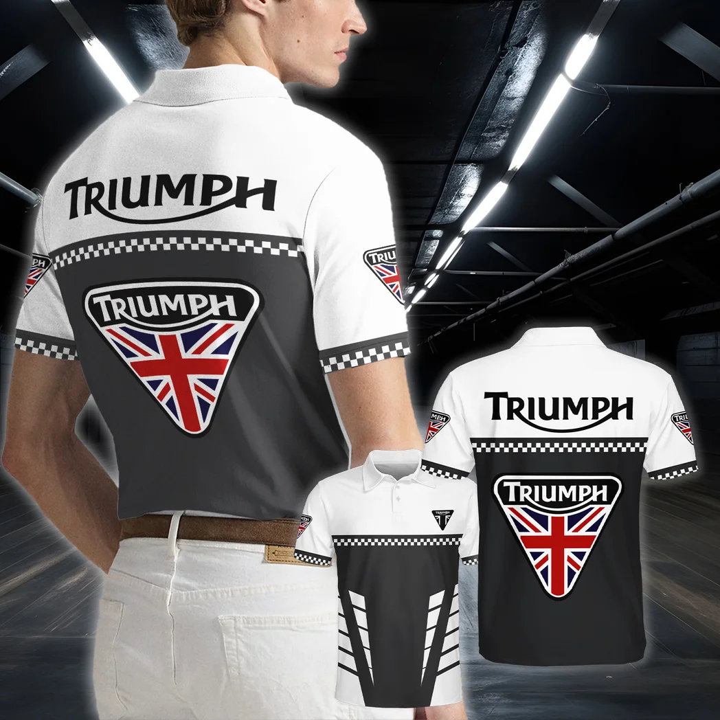 Heritage Ride Polo Shirt Exclusive Logo, Sporty Casual Button Shirt HVN1385TM