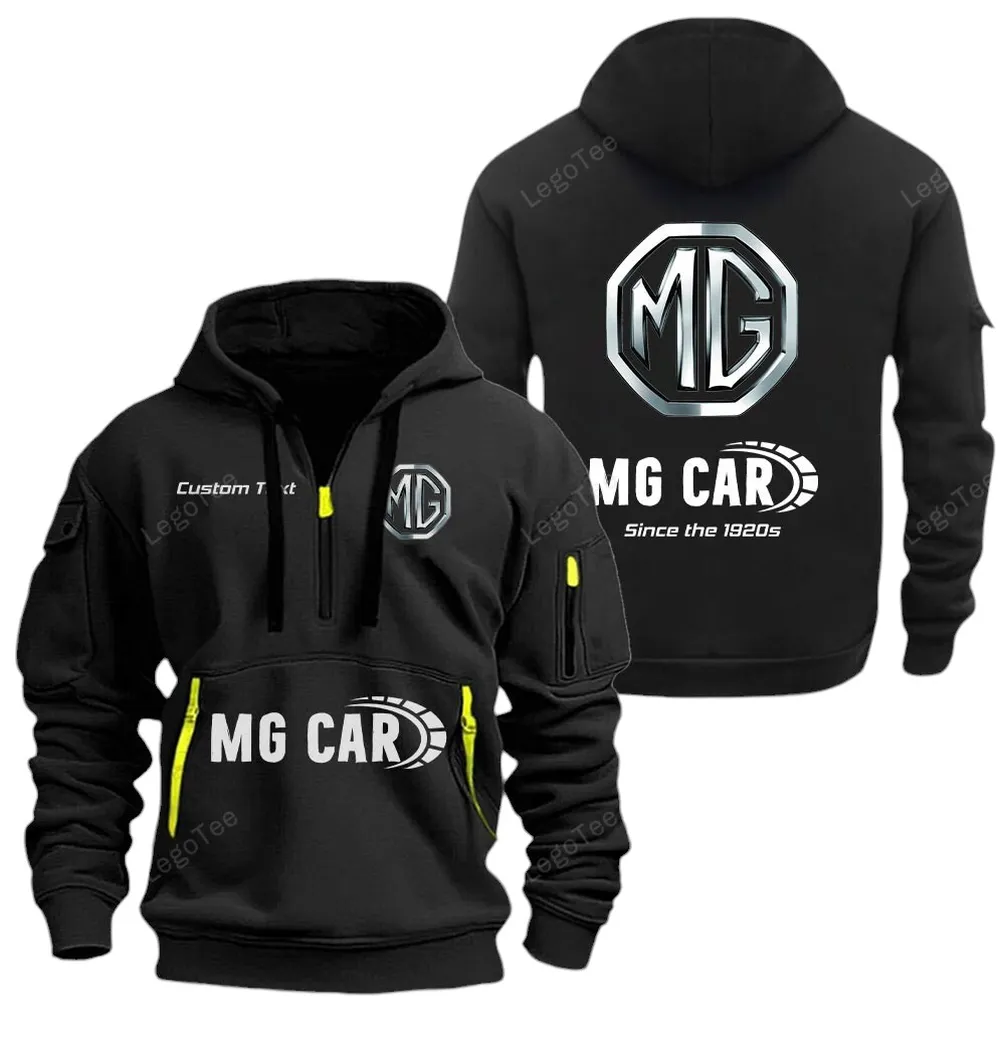 Heritage Vehicle Hoodie Half Zipper, Game Day Half-Zip Hoodie CAR052 -Black