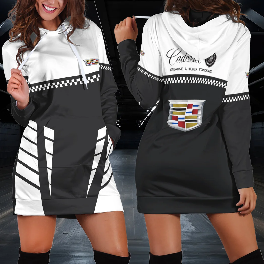 High-End Sedan Hoodie Dress, Bold Style for Riding Women HVN1385CA