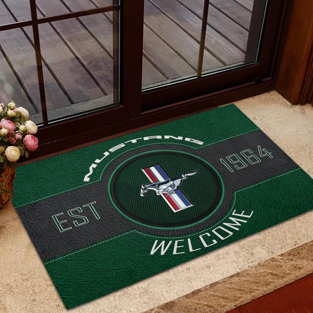 High-Performance Vehicle Doormat, All Over Print Doormat For Car Fans CAR169 - Green