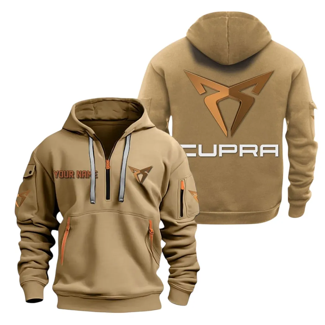 Hot Hatch Hoodie Half Zipper, Sport Spirit Hoodie CAR200 - Khaki