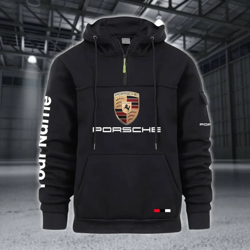 Iconic Sports Vehicle Large Pocket Hoodie, Rugged Streetwear Car Hoodie CAR514 - Black